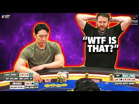 New Video from Hustler Casino Live: Luda Chris Runs TRIPLE BARREL BLUFF vs JBoogs