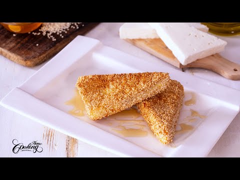 Greek Fried Feta with Honey and Sesame Seeds - Easy Irresistible Feta Recipe