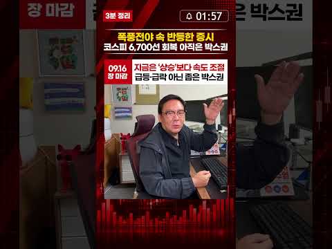 폭풍전야 속 반등한 증시 아직은 박스권!