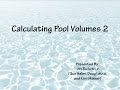 Pool Chemistry and Volume Calculations
