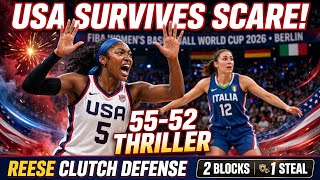 Angel Reese defense leads USA vs Italy FIBA World Cup winners losers | Team USA vs Italy | 