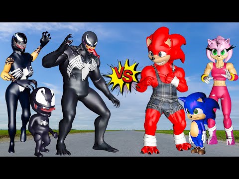 FAMILY SONIC TAPES VS FAMILY VENOM - In real life