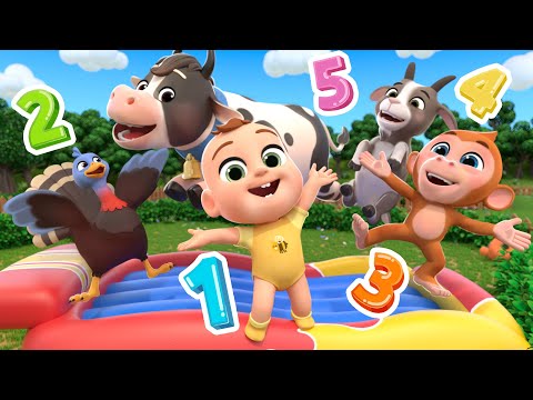 Five Little Monkeys/Donkeys Jumping on the Bed | Learn Counting | Lalafun Nursery Rhymes &Kids Songs