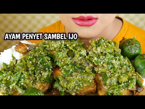 ASMR AYAM PENYET SAMBEL IJO PEDAS | EATING SOUNDS