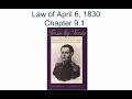 Impact of the Law of April 6, 1830