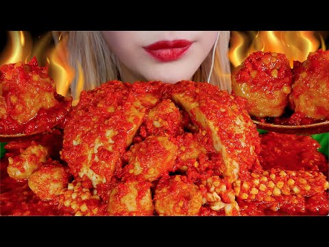 MANDI SAMBAL🔥🌶 ASMR BAKSO BERANAK SEAFOOD 😈 SPICY BREEDING MEATBALL FILLED WITH SEAFOOD