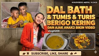 #vlog209 Masak Pagi Sederhana di Nepal 🇳🇵Dal Bath & Tumis Beligo Kering 👩🏻‍🍳