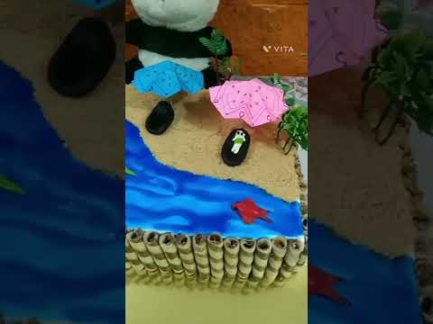 beach 🏖️ theme cake #order cake #मुलुंड चेकनाका