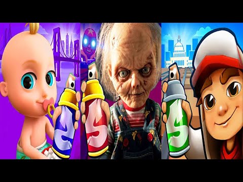 Subway Surfers Washington D.C. 2025 Asher vs Baby Run vs Chucky Run Gameplay HD