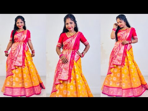 একটা শাড়িতে লেহেঙ্গা পরে চমকে দিন সবাইকে | LEHENGA SAREE