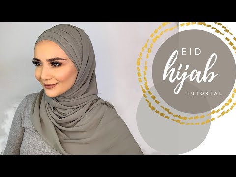 easy EID hijab tutorial I bayrama özel sal bağlama modeli