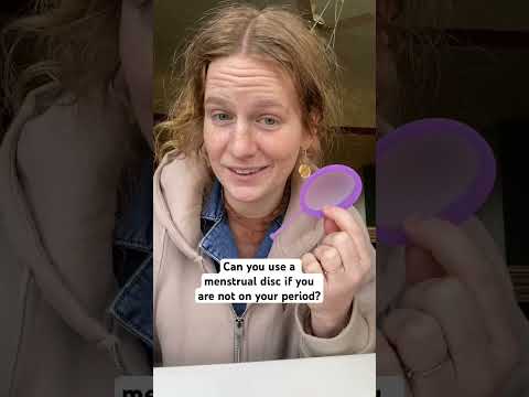 Can you use a menstrual disc if you are not on your period?