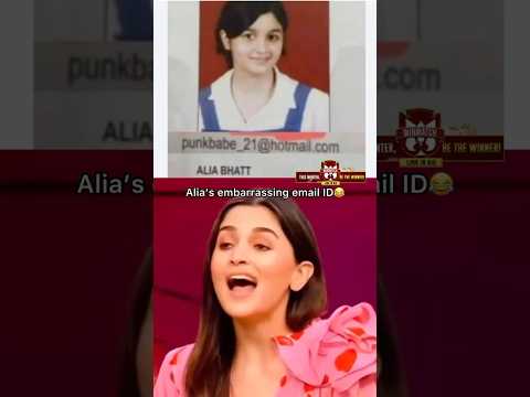 Alia's email I'd 😂😂 #aliabhatt #fypシ゚ #fyp #funny #memes #song #shorts #viralvideo #trending #love