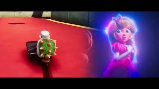 Bowser playing Peaches while karting