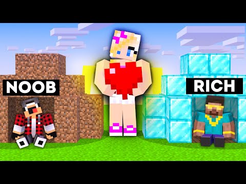 POOR NOOB vs RICH MAN: Who will BARBIE choose in Minecraft?