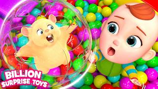 Indoor Playground with Wheels on the Bus Baby Hamster! Cartoons, and Family PlayToys!