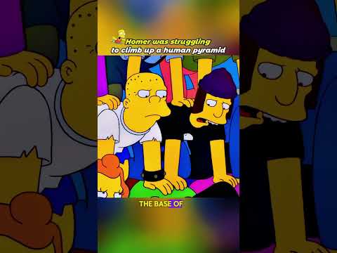 Homer was struggling to climb up a human pyramid. #thesimpsons #animetoons #animecartoon