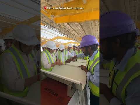 Hon’ble Minister of Railways, Shri Ashwini Vaishnaw, visited Bilimora Bullet Train Station.