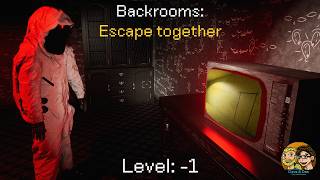 Escaping a Monochrome world filled with GHOSTS: level -1!  |  Backrooms Escape Together: Level -1