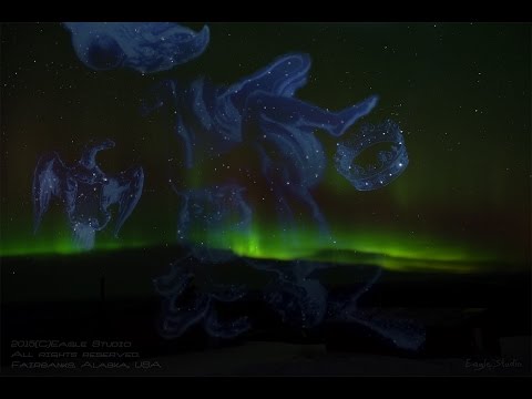 阿拉斯加極光縮時星軌 Alaska Real Northern Lights (Aurora Borealis) Time-Lapse of  Star Trails - YouTube(1分31秒)