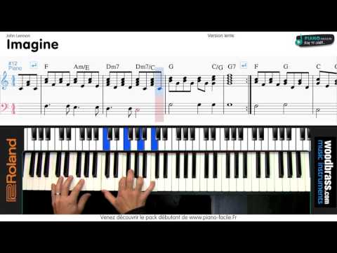 Comment jouer Imagine au piano avec partition