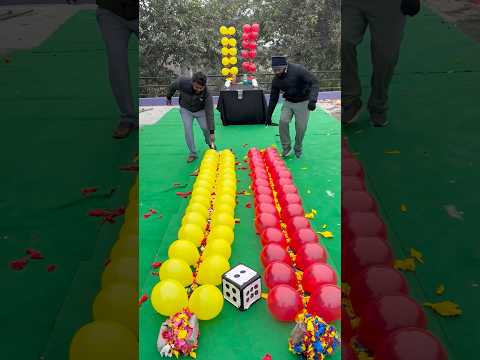 Roll Ping Pong Ball Pop Balloon Challenge #shorts