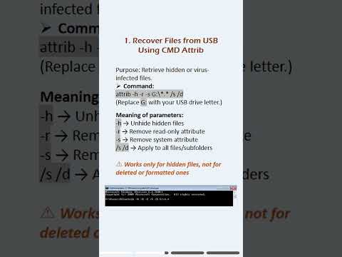 Recover files using Command Prompt (CMD) or an easier alternative — WinfrGUI #filerecovery