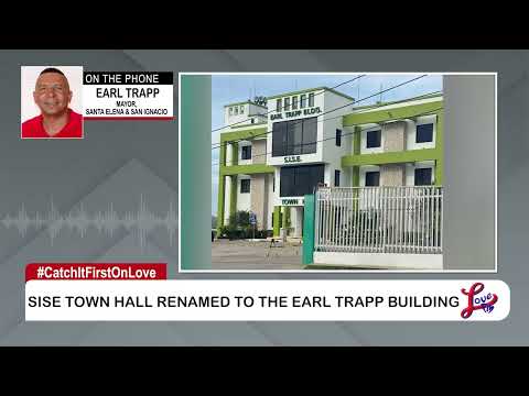 YouTube video thumbnail: San Ignacio Town Hall Renamed After Mayor Earl Trapp, Mayor Responds to Criticism