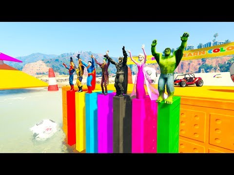 SUPERHERO WATER SWIMMING  on BOATS & PLANES cartoon for children Nursery rhymes