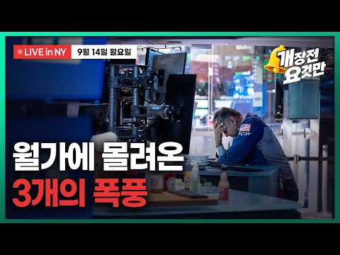 [박신영의 개장전요것만-9월14일] 월가에 몰려온 3개의 <strong>폭풍</strong>