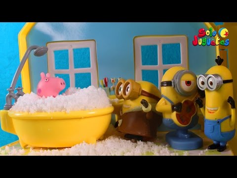 ❤ PEPPA PIG ❤ La visita de los Minions | Vídeos de Juguetes en Español