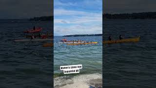 Chief Seattle Day 2025. Women's canoe race  #indigenousheritage #canoe