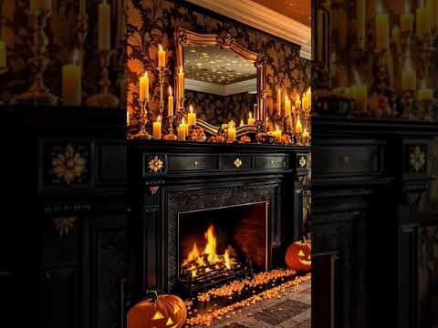 Cozy Pumpkin Fireplace 🔥 | Crackling #FireplaceSounds & #HalloweenAmbience 🎃 #burningfireplace