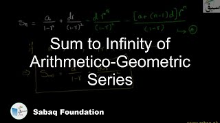 Sum to Infinity of Arithmetico-Geometric Series