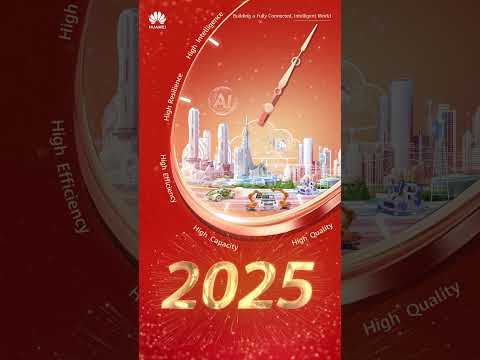 Stride to the Intelligently Connected Future. Happy New Year 2025! #huaweidatacom #HNY2025