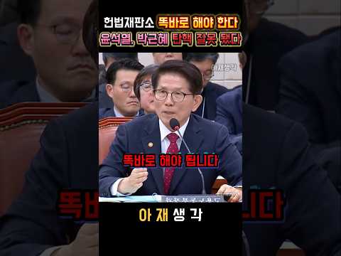 민주당 앞잡이 헌재 똑바로 해야 한다! 윤석열, 박근혜 탄핵은 잘못 됐다! 다 까발려버린 김문수 대선 후보 #윤석열 #헌재 #대선