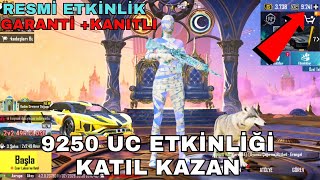 BEDAVA UC ETKİNLİĞİ 9250 UC ALDIM KANITLI ( HERKES ALABİLİR ) - bedava uc kazanma pubg mobile