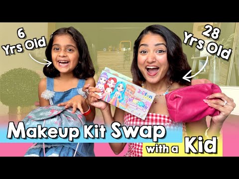I Swapped My Makeup Kit with 6 YEARS Old Kid 😱 Worst Mistake?