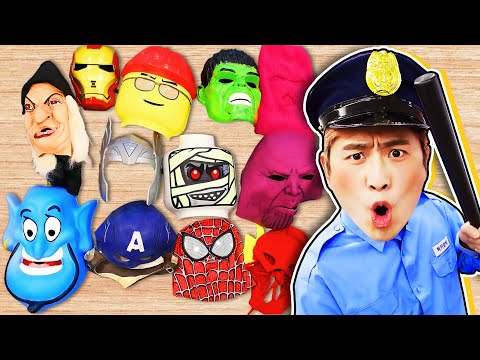 강이와 슈퍼히어로 변신 가면놀이해요! Superhero Toy play 럭키강이 LuckyKangi