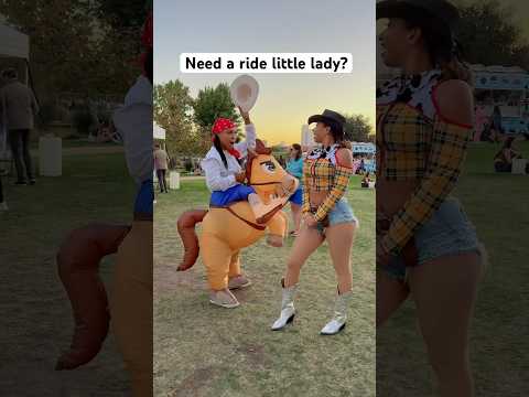 Hop on ๐๐ค ๐ #shorts #cowgirl #cowboy #woodie #toystory #halloween