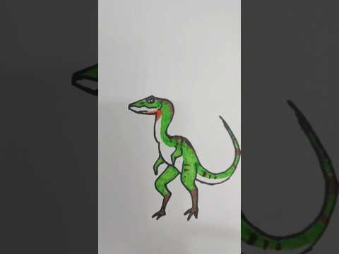 كيف نرسم ديناصور Learn to draw a dinosaur