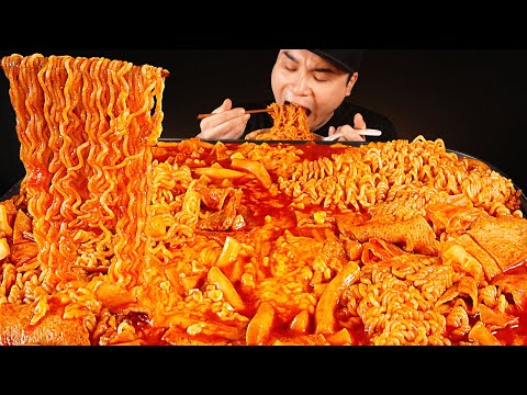 라면사리 가득 콘치즈떡볶이 먹방~!! 리얼사운드 ASMR social eating Mukbang(Eating Show)