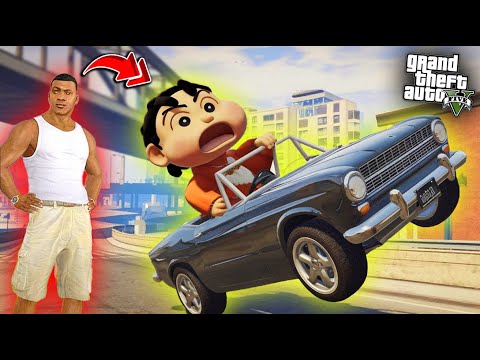 GTA 5 Shinchan & Franklin | Playing Stunt Race in GTA 5