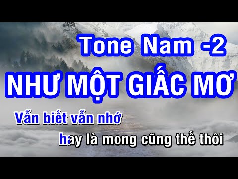 Karaoke Như Một Giấc Mơ Tone Nam (Dm) | Nhan KTV