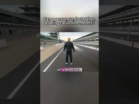 ¿Puede un humano correr más rápido que un coche de carreras?#mythbusters #physics #science