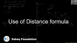 Use of Distance formula