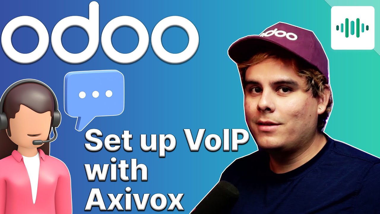 Set Up Odoo VoIP With Axivox | Odoo VoIP | 12/8/2023

In this video, learn how to use VoIP services in Odoo with Axivox. 0:00 Introduction 1:33 Odoo Dashboard 2:13 Axivox Admin ...