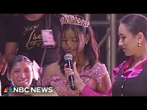 YouTube video thumbnail: Thousands Attend quinceañera in Mexico After a Dad's Viral Post
