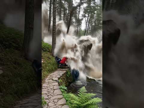 ⚠️ WARNING: Mountain Path in China Gives Way — Tourists Buried in Landslide!