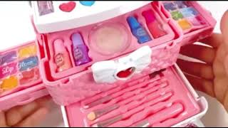 Satisfying with Unboxing & Review Cute Pink Makeup Set Toys, ASMR Video
